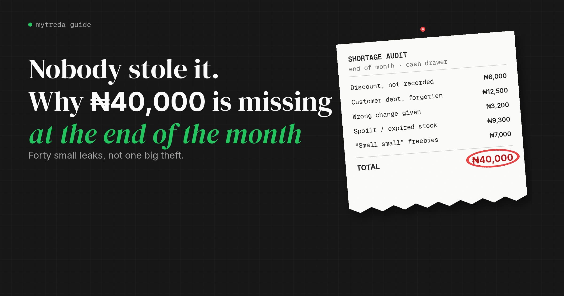 Nobody Stole It: Why ₦40,000 Is Missing at the End of the Month