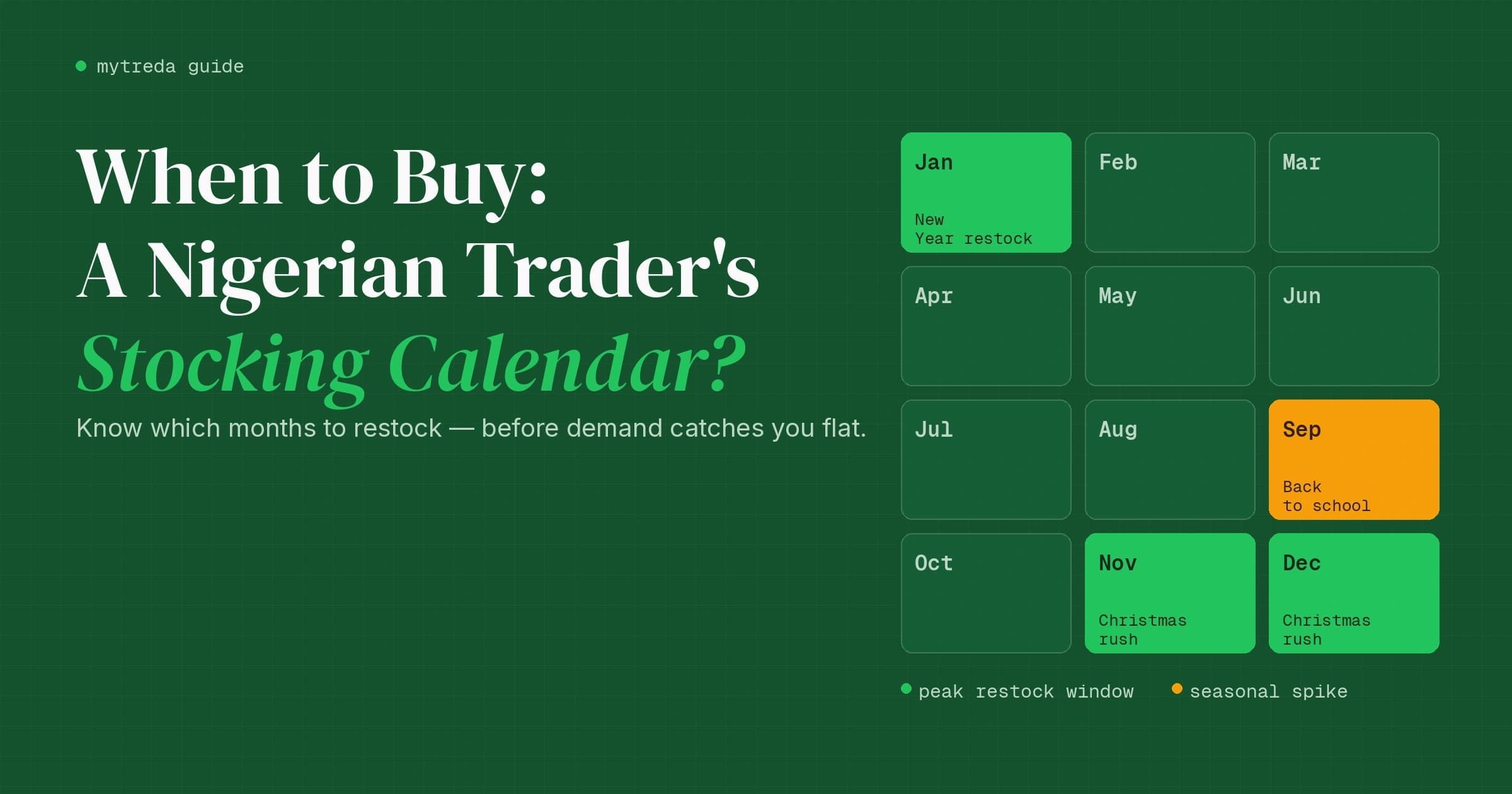 When to Buy: A Nigerian Trader’s Stocking Calendar